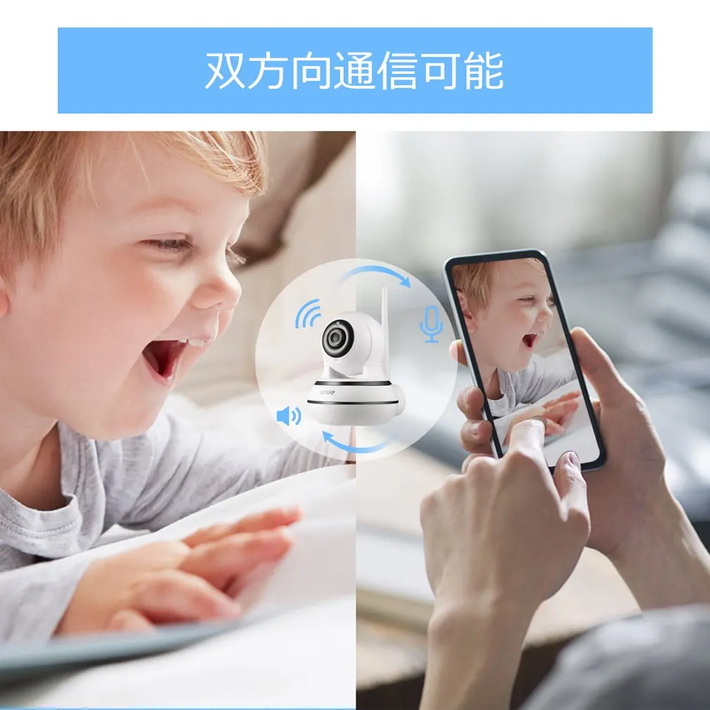 LESHP домашняя ip-камера безопасности, беспроводная Wi-Fi камера, двухсторонняя аудио-видео-радионяня, 960P HD, ночное видение, обнаружение движения