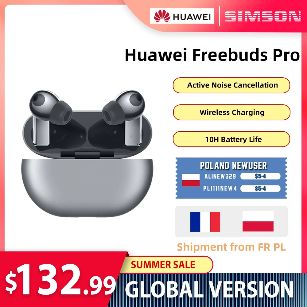 Huawei FreeBuds Pro Wireless Earphones Bluetooth 5.2 Headset Earbuds Active Noise Cancellation Dual device connection