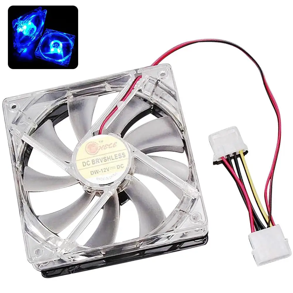 120mm PC Computer fan 4 LEDs Case colorful Cooling Fan Plastic 12CM for CPU Cooler Radiator pk arsylid cooler | Дом и сад