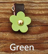 Green Meetee 20 шт 3,5*2 см Натуральная кожа цветок молния съемник DIY Ручная одежда кошелек молния голова сумка аппаратные средства швейный материал ZT002 - Цвет: Green