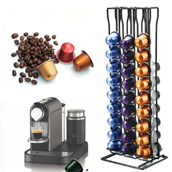 

Practical Coffee Capsule Holder Coffee Pod Holder Tower Stand for 60 Nespresso Capsules Storage Soporte Capsulas Shelve