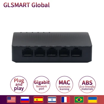 

GLSMART GLSG105 Ethernet Network Switch 5 Gigabit 10/100/1000Mbps RJ45 Port Desktop SOHO Switch 10Gbps Capacity Plug and Play