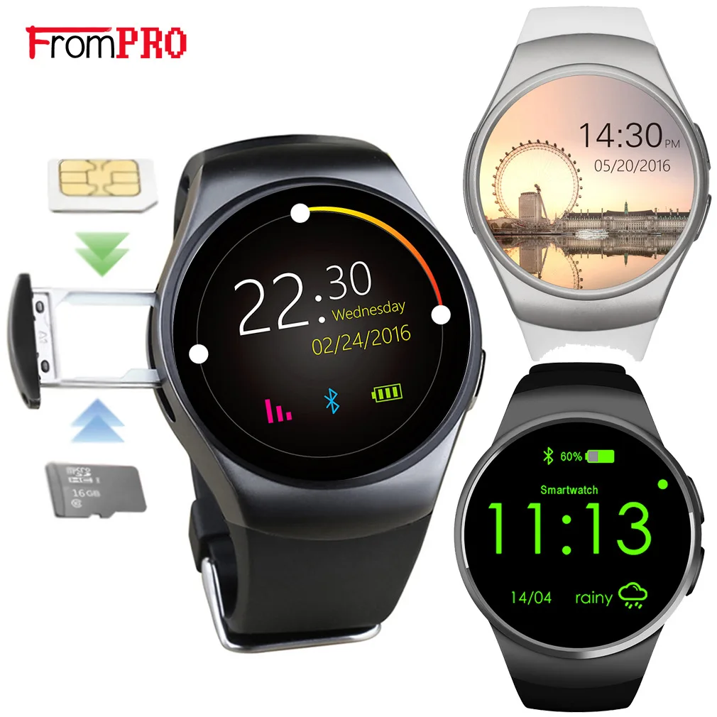 

KW18 Smart Bluetooth Smart Watch Card Instert Talking on Mesh Belt Heart Rate Smart Watch & Phone Manufacturers Direct Selling