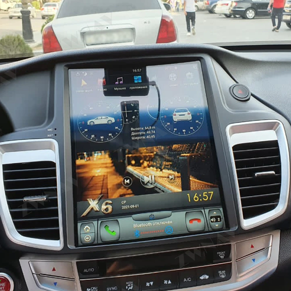 128G Tesla Carplay Radio Receiver For Honda Accord 2013 2014 2015 2016 2017 2018 Android Player