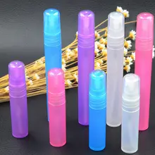 Mini vaporisateur de parfum en plastique, rechargeable, Portable, échantillon givré, atomiseur coloré, 5/10 ml