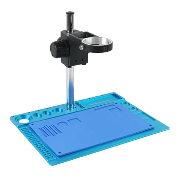 

Multifunction Aluminum Alloy Microscope Stand Phone Repair Platform Resistant Maintenance Mat For 76mm Stereo Microscope