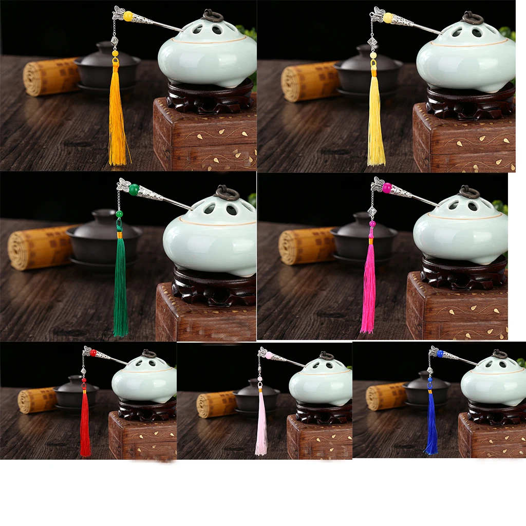 Retro Butterfly Hairpin Hair Stick Kanzashi Long Tassel Chignon for Kimono Hanfu Headwear Accessories