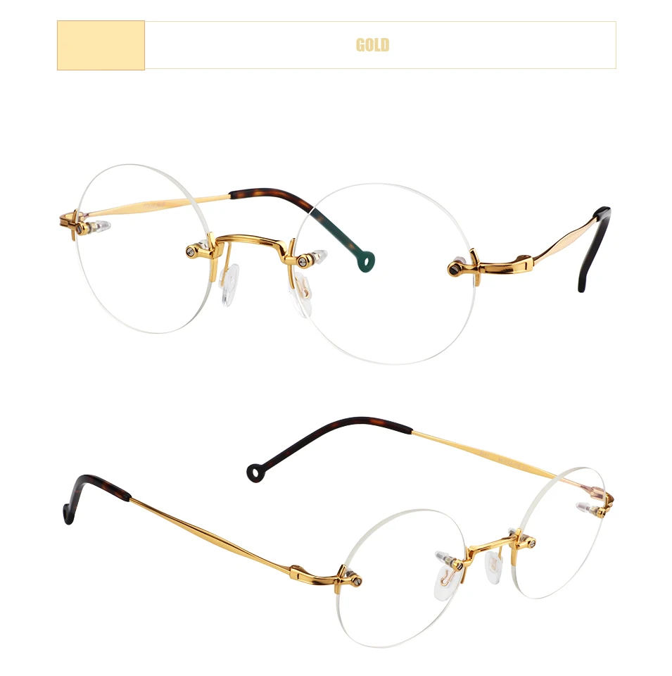 Титановые очки без оправы, женские очки для близорукости, оптические оправы для мужчин, новые винтажные овальные очки