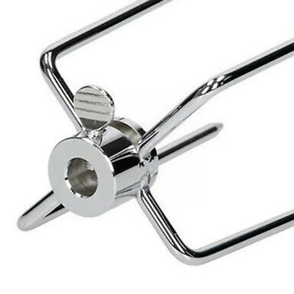 Steel Rotisserie BBQ Spit Fork Portable BBQ Forks Grilled Meat Skewer Fork Skewer Chicken Roast Tool Turkey Barbecue Camping
