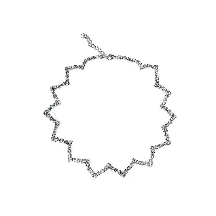 Тренд, простая волнообразная цепочка на шею, цепная цепь, сварочное короткое ожерелье, женский шейный ремень, с фабрики, ювелирные изделия Longya - Окраска металла: Посеребренный