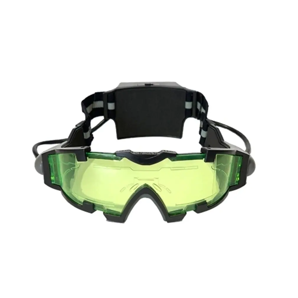 

Green Lens Adjustable Windproof Night Vision Goggles Glasses Child Eye Protector With LED Lights Dark Eyewear