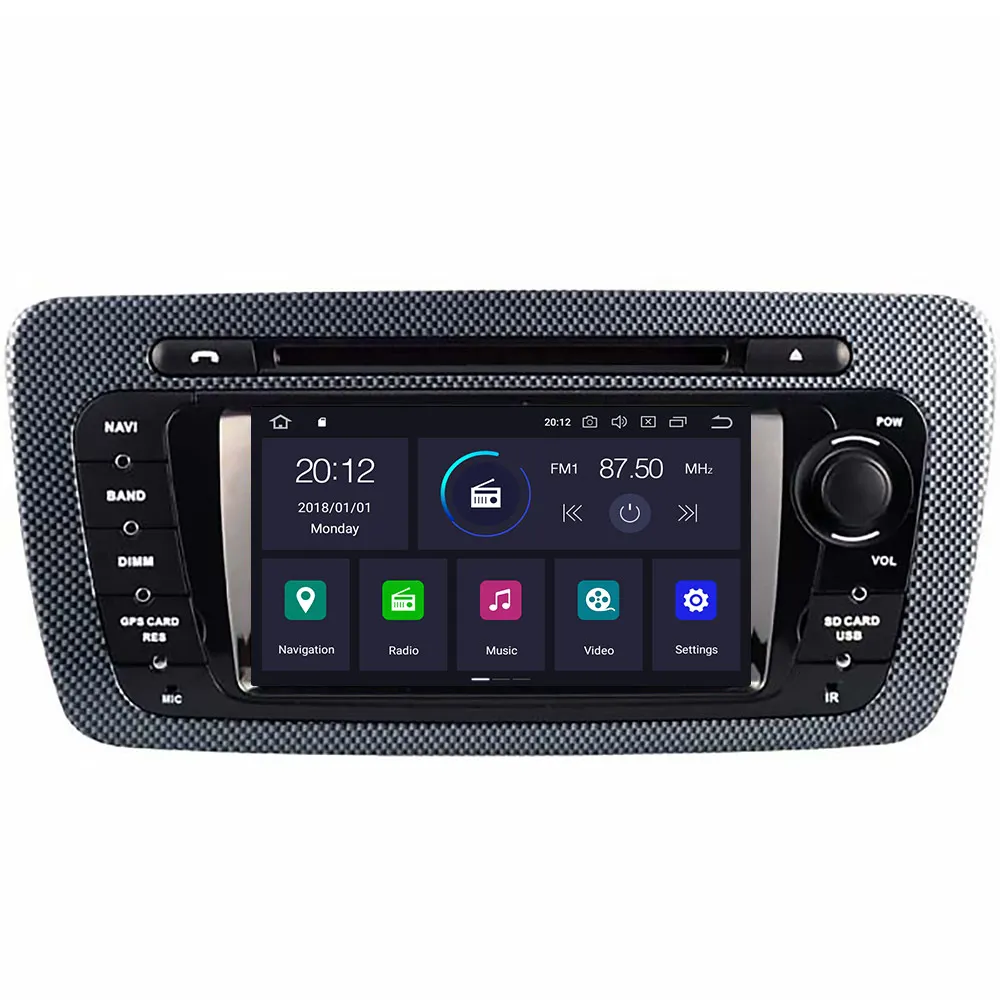 4G64G 6 core Android 9.0 Car Stereo Smart Multimedia DVD Player GPS for Seat Leon 2009-2013 Audio radio tape recorder head unit