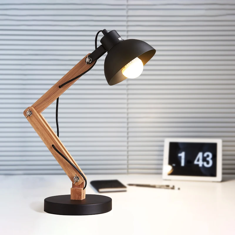 

Artpad Desk Lamp LED Wood E27 Bulb Eye Protection For Kids Room Study Bedroom Office 110V 220V Reading Table Lamps Lighting
