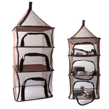 

Multifunction Outdoor Folding Dry Net 4 Layer Hanging Mesh Foods Dish Net Dryer Fishing Storage Basket Tableware Accessory
