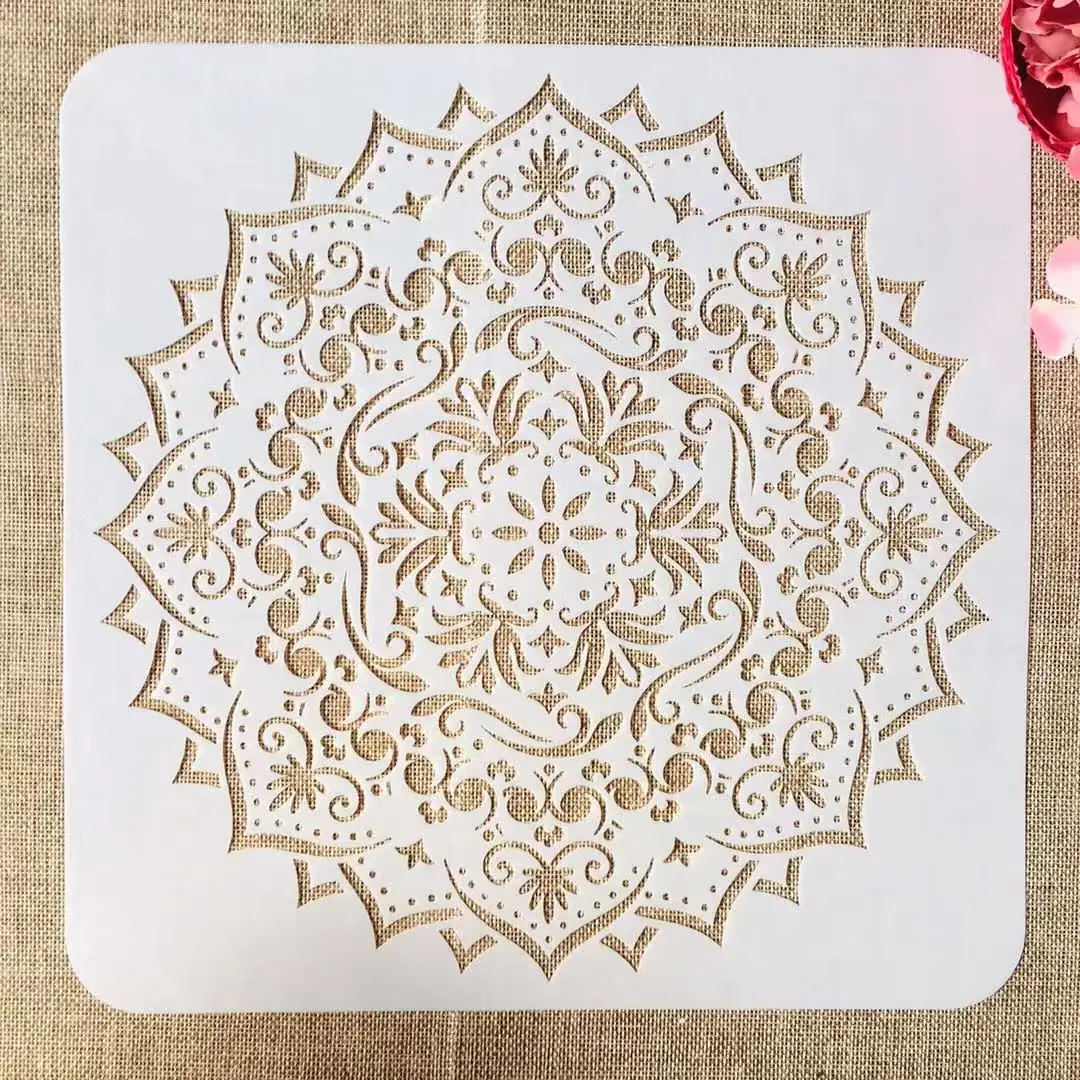 30*30 см Мандала Многослойные Геометрические DIY слойные трафареты Рисование