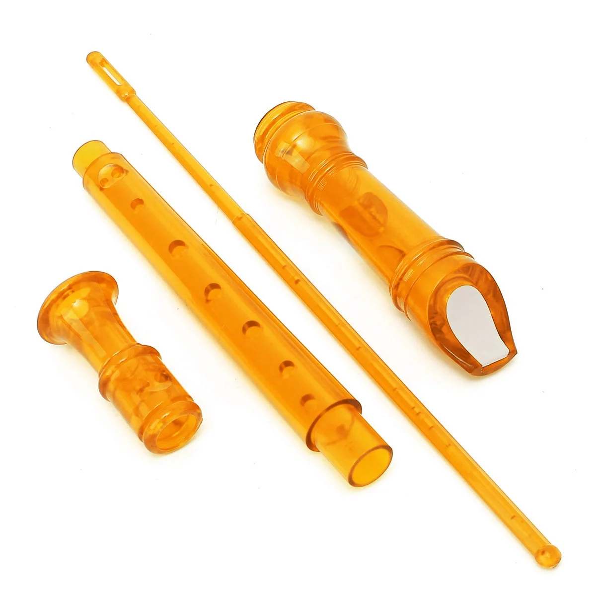 Translucent Soprano Descant Recorder 8-hole Clarinet Instrument Students School
