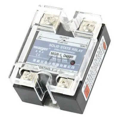 

DC-AC 3-32V 24-480V 20A Rectangle Clear Cover Single Phase Solid State Relay