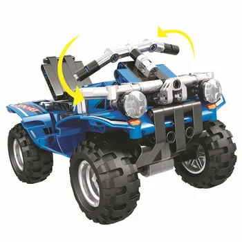 

7081 178pcs technic pullback pull back motor tricycle motorcycle winner building blocks Toy