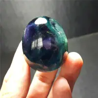 Rare Natural Fluorite Egg Quartz Crystal Point Healing 80g 1