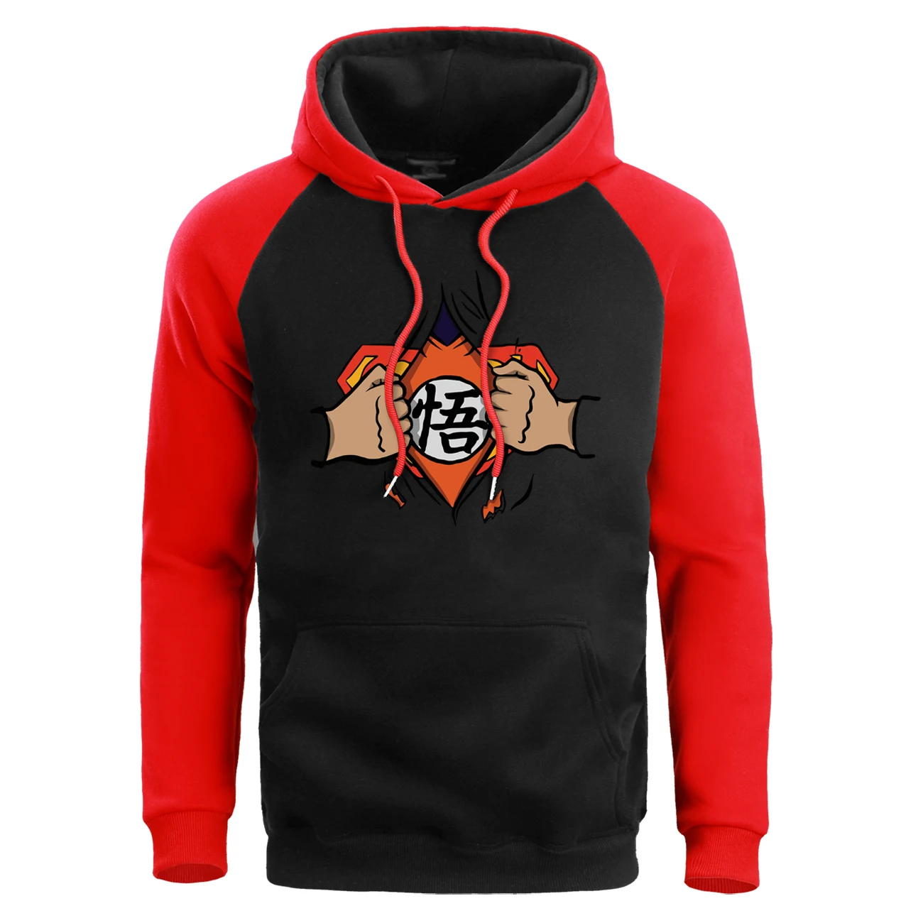 

Men Super Man Sweatshirt Crewneck Hoodies Male Dargon Ball Sweatshirts Winter Warm Pullover Hoodie Streetwear Sportwear