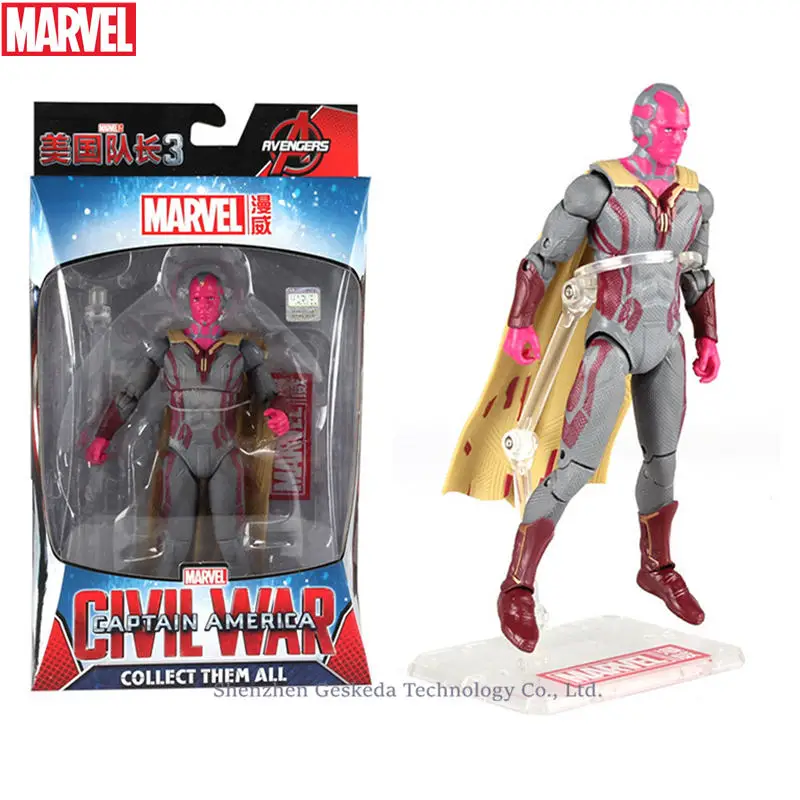 Vision Hasbro игрушки Marvel Мститель Endgame 17 см супер герой война машина танос Росомаха Человек-паук Железный человек фигурка игрушки куклы - Цвет: Vision