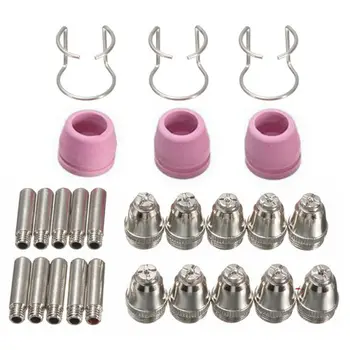 

26pcs/Set Consumables Plasma Cutter Torch Kit Tips Electrode Parts AG-60 SG-55 Plasma Cutters