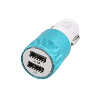 

Aluminum Anti-Corrosion and Sustainable Use 1.0/2.1A Dual-USB Port Aluminum Alloy Universal Quick Car Charger Adapter