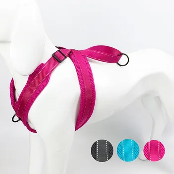 

Comfortable Mesh Large Dog Harness Reflective Pet Harness Vest soft Breathable dog Harnesses pet Chest strap for Medium big Dogs