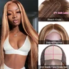 13x4 Highlight Lace Front Human Hair Wig Honey Blonde Brown Pre Plucked Brazilian Lace Closure Wigs Unice Hair Black Friday Sale ► Photo 3/6