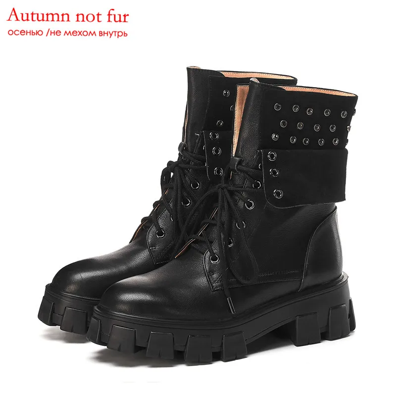 ASUMER/женские ботильоны из натуральной кожи - Цвет: blakc not fur