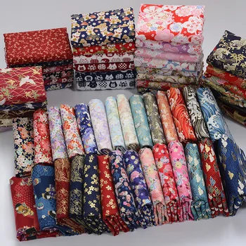 

half meter 100% cotton cartoon flower butterfly cherry red crown crane sea wave print fabric soft breeze handmade cloth T1058A