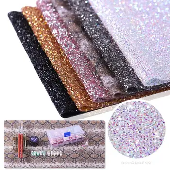 

1Pc Manicure Tool Nail Dedicated Diamond Nail Table Mat Shining Sequins Colorful Hand Wrist Rests Nail Art Manicure Table Tools