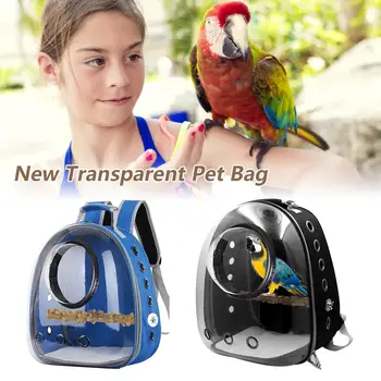 

Bird Carrier Parrot Outdoor Picker Backpack Space Bag Transparent Bird Travel Cage Small Cat Dog Pet Carrier Backpack 30E