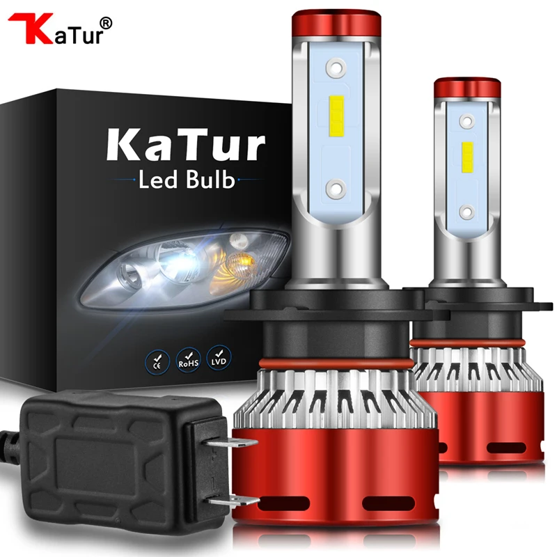 Светодиодные автолампы Katur 9005 лм H7 H1 H3 H4 H8 H11 HB3 HB4 9006 9012 HIR2|Передние LED-фары для авто|