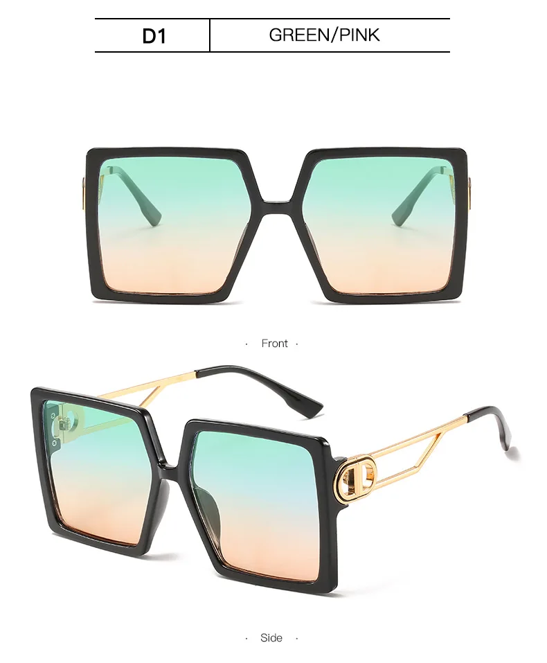 Luxury Brand Square Sunglasses Women Designer Vintage Sun Glasses For Women 2021 Trend Shades Cool Eyewear Female Gradient UV400 (13)