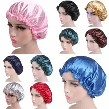 Женские Эластичные атласные кружева сплошной цвет ночной сон колпак для химиотерапии разноцветные волосы уход за волосами Удобные Модные инструменты для ухода за волосами