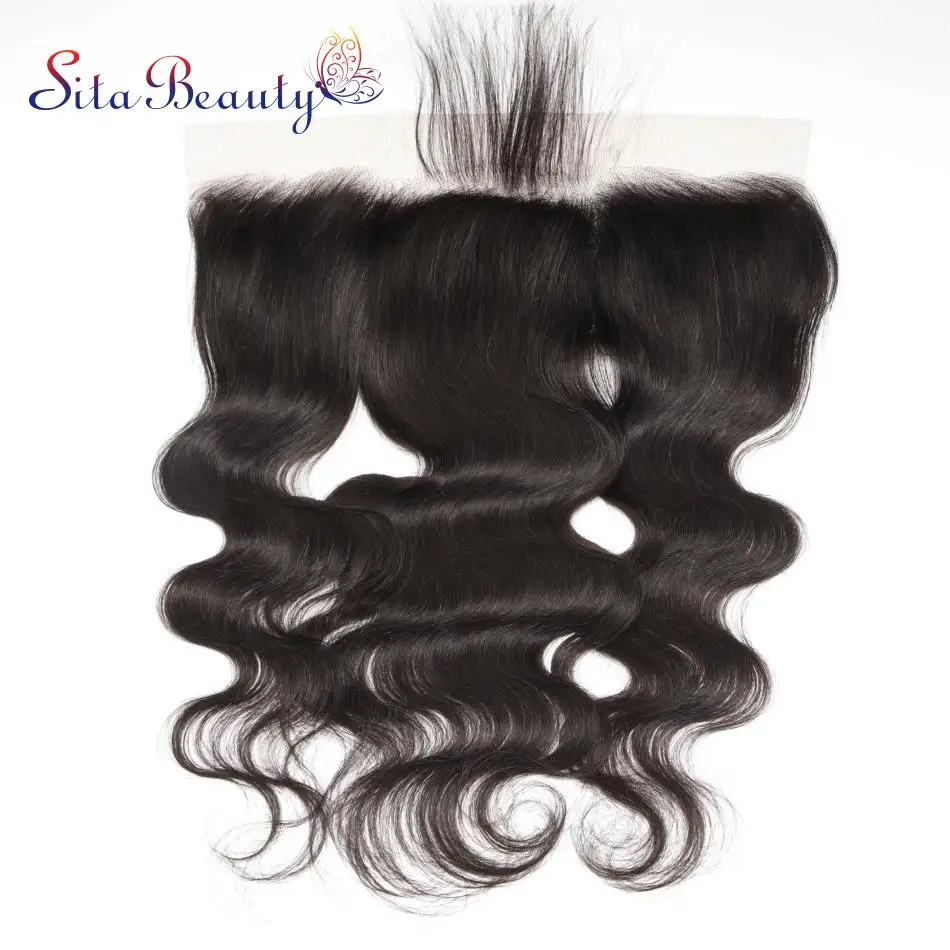 Перуанские волнистые кружевные фронтальные закрытие Sita beauty Remy человеческие