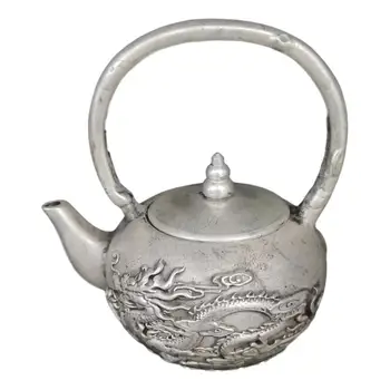 

LaoJunLu White Copper Dragon And Phoenix Pot Imitation antique bronze masterpiece collection of solitary Chinese traditional