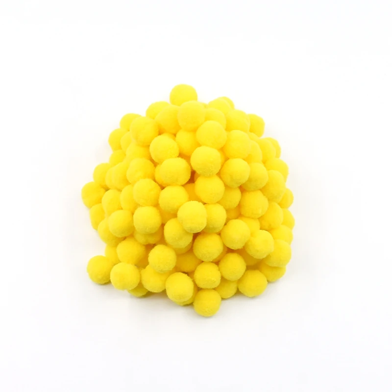 05yellow Размер 15 мм 750 шт. красочными помпонами DIY куклы одежда ручной работы Материал мягкие пушистые Pom Poms мяч для детские игрушки «сделай сам» Аксессуары - Цвет: 05yellow