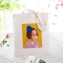 Желтая серия Сумка вместительная сумка для покупок сумка на заказ Печать логотипа холст текст DIY ежедневное использование экологическая многоразовая утилизация