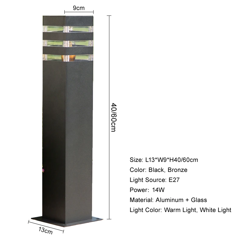 Outdoor LED Aluminum Light Lawn Household Garden Street Lamp Waterproofing Garden Lawn Yard Gate Light led lamp led street lamp