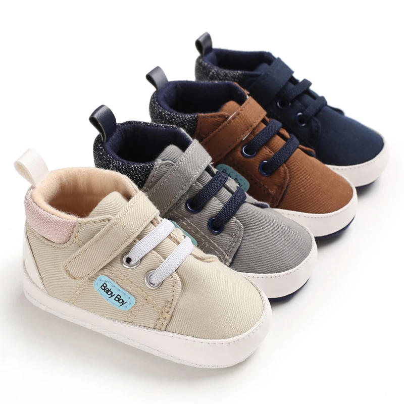 

Newborn Baby Shoe Tollder Anti-Slip Canvas Shoes Baby Girls Sneaker Prewalker 0-18M First Walkers