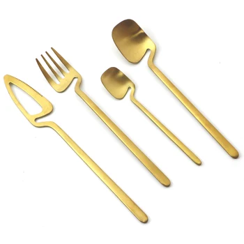 

6Pcs Colorful Cutlery Set 18/10 Stainless Steel Dinnerware Set Knives Fork Tea Spoon Tableware Set Party Silverware Flatware Set