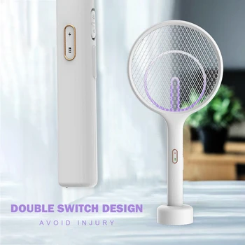 

Swatter Racket Electric Hand Held Bug Zapper Insect Fly Swatter Racket Portable Mosquitos Killer Pest Control For Bedroom Outdoo