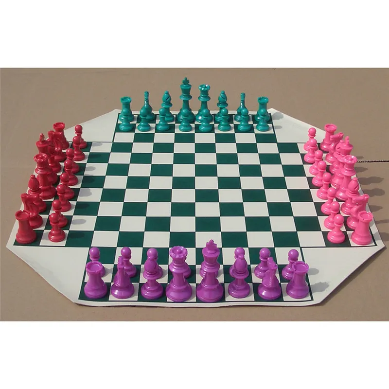 Chess Pieces 17Pcs Colorful Plastic Chess Half Set King Height 97 mm Game Standard Medieval for Travel Games board game,table games,chess pieces and board,chess pieces