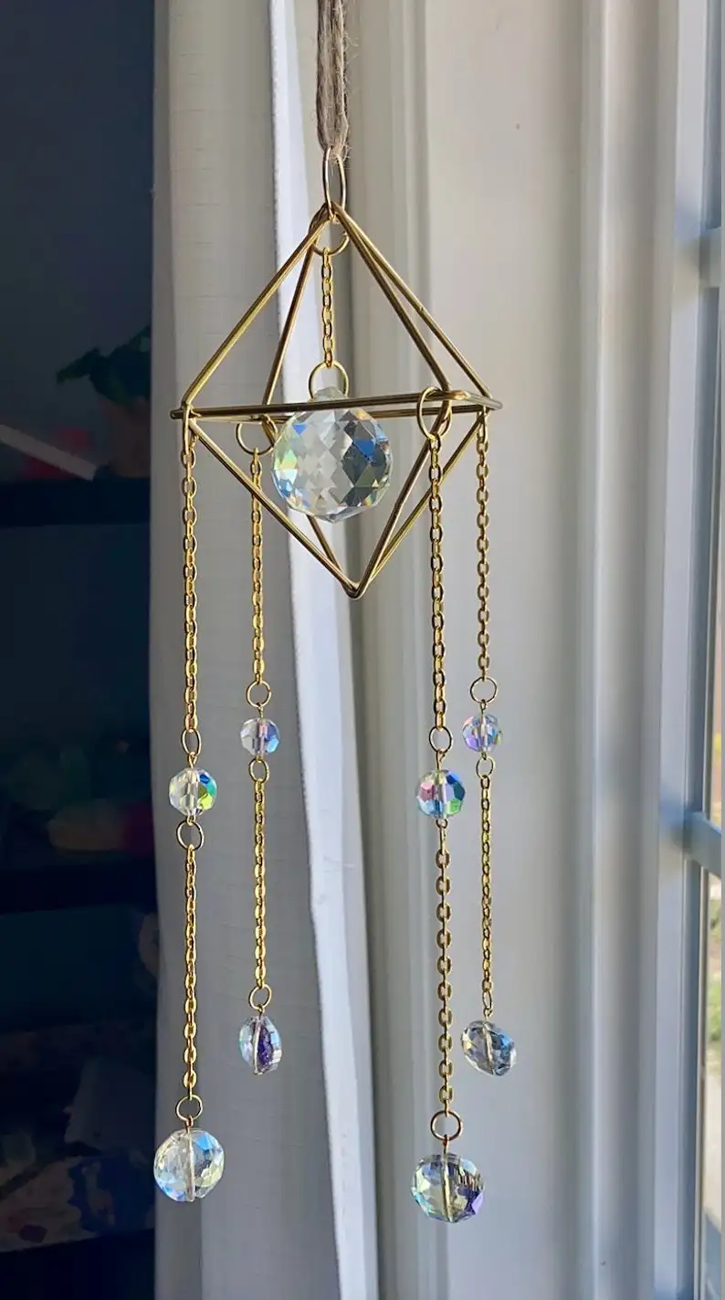 

Crystal Sun Catcher | Sun Catcher Crystal | Window Sun Catcher | Mothers Day Gift | Gift Idea | Window Decor Prism Charms Decor