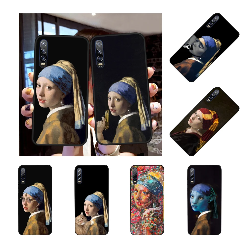 NBDRUICAI девушка с жемчугом Серьги Vermeer DIY Печатный чехол для телефона Huawei P30 P20 P10 P9 P8