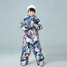 Новинка; зимние теплые детские плащи с принтом для температуры-30 градусов; Детские Лыжные пальто