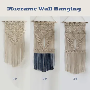 

Hand Knitted Cotton Macrame Home Decor Tapestry Indian Decorate Wall Hang 100% Hand Made Hand Made Macrame Decor