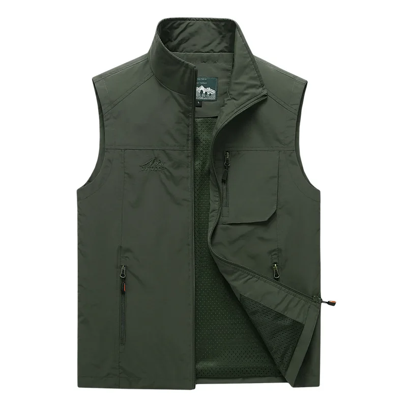 

Spring And Summer Autumn Men Outdoor Waistcoat Mountain Climbing Photography Fishing Vest Middle-aged Daddy Clothes Waistcoat Sp